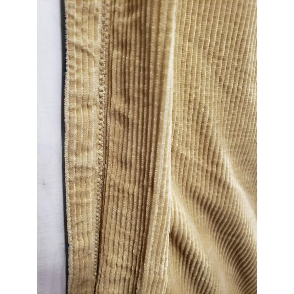 Vtg Lightweight Patchwork Quilt Machine Sewn Double Knit Corduroy 37